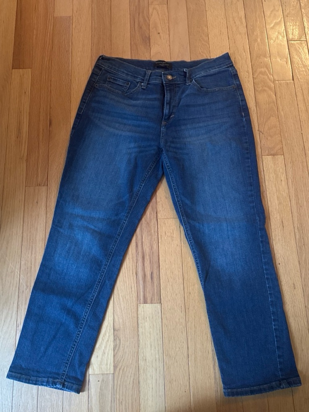 Banana Republic Straight Leg Jeans in Dark Blue Wash